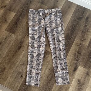 Fashion Nova Snake-Print Skinny Pants in Neutral Tones